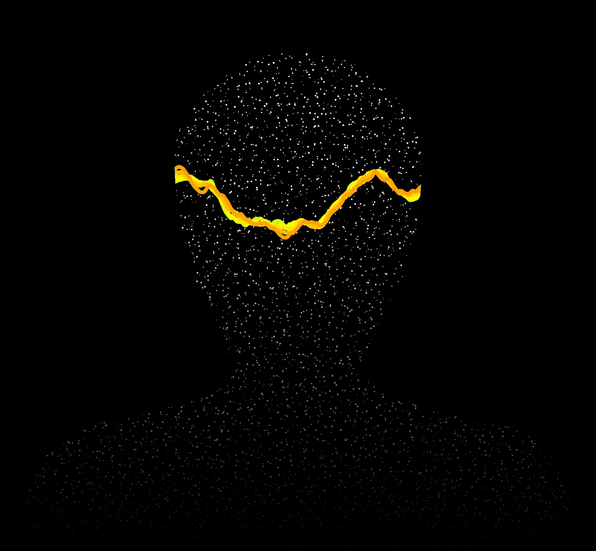 Leave Me Be — introspective generative digital art by Fabin Rasheed (2022). A meditation on solitude and the need for stillness.