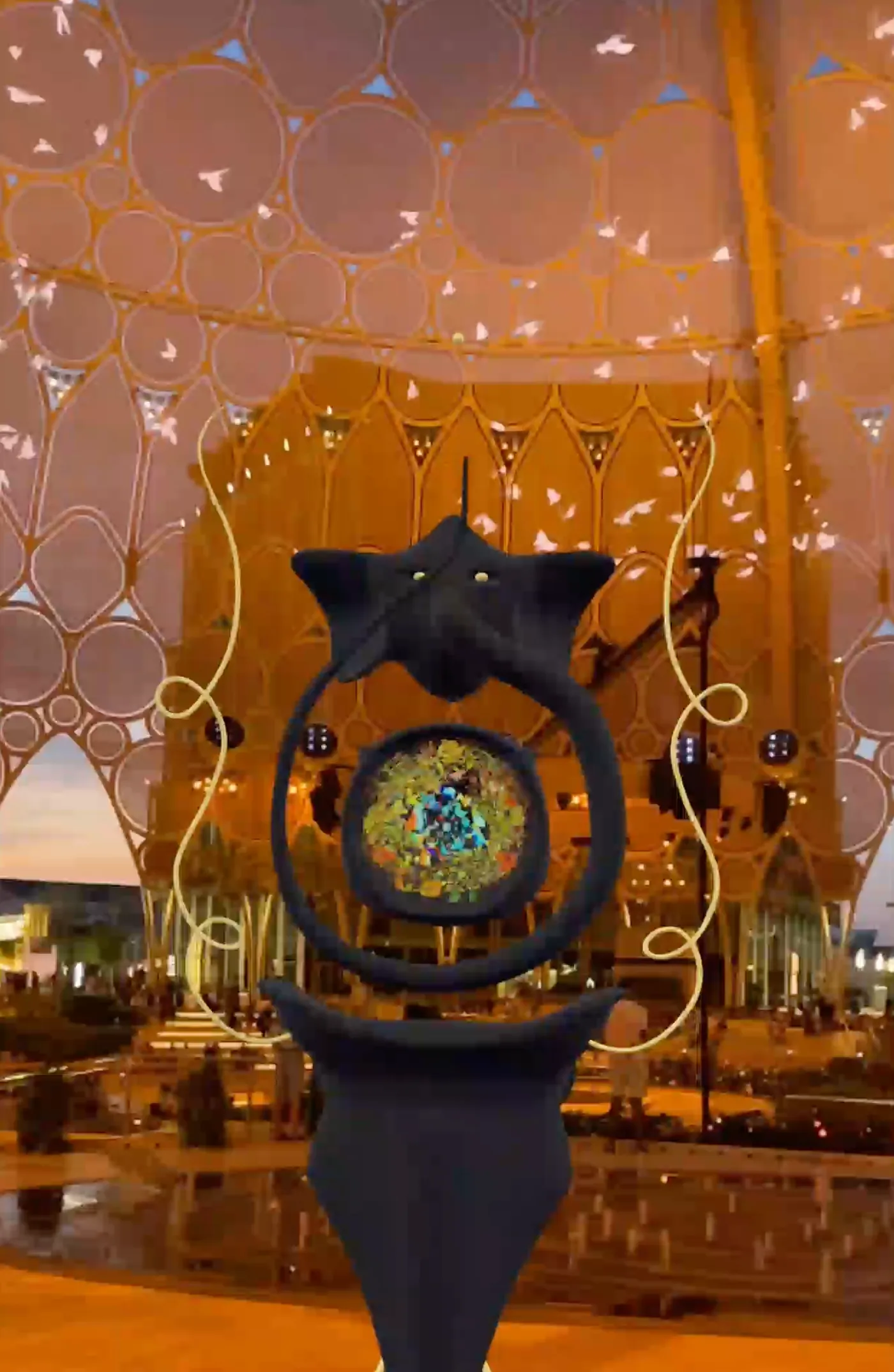 Yathra 5 — site-specific 3D digital sculpture by Fabin Rasheed, traveling generative art project