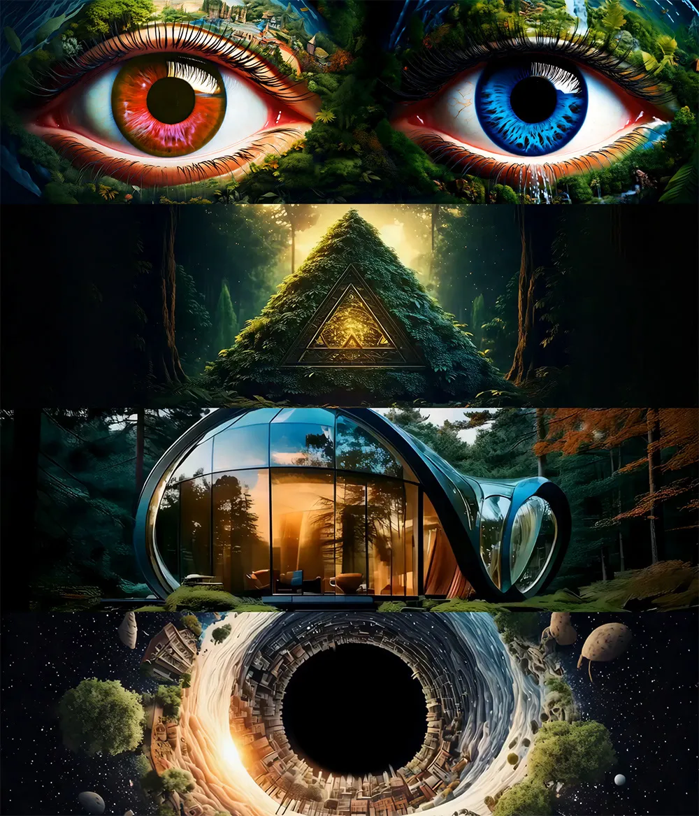 O, a digital art installation by Fabin Rasheed. Appreciated by Prime Minister Narendra Modi in 2025. Explores the concept of the consciousness in technology.